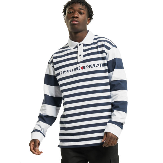 Karl Kani Ανδρική μακρυμάνικη μπλούζα Retro Block Stripe Rugby Shirt